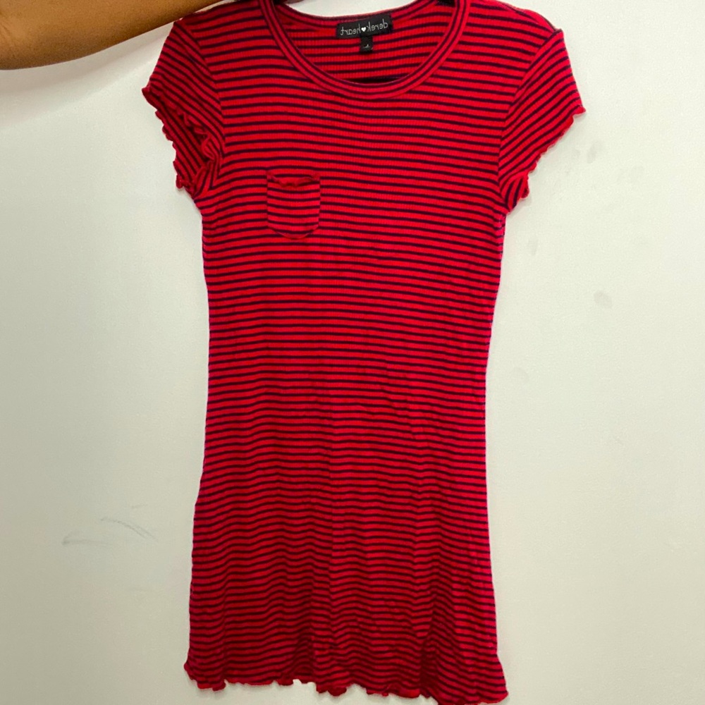 Derek Heart Striped Dress